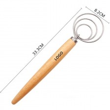 Wood Handle Dough Whisk